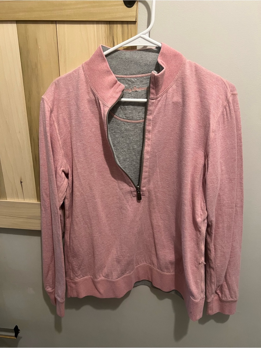 Pink Quarter-Zip Women's Sweater